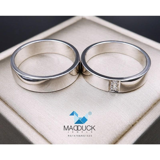 Couple ring set – CZ in 925 silver by Madduck Jewels