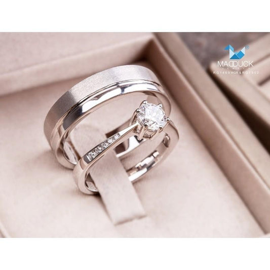 Couple ring set – CZ in 925 silver by Madduck Jewels