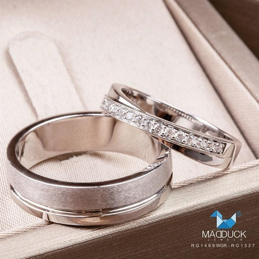 Couple ring set – CZ in 925 silver by Madduck Jewels