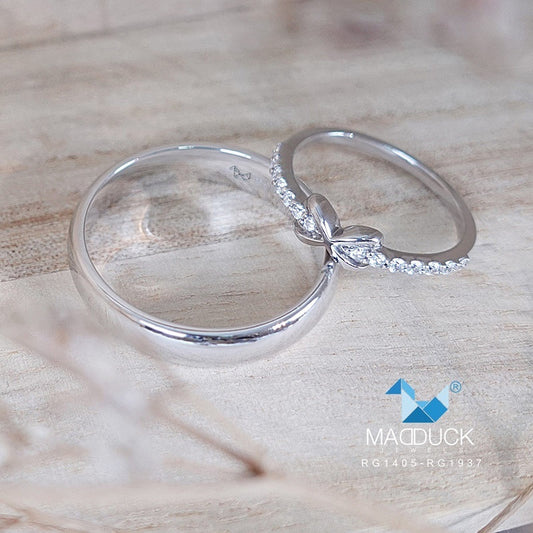 Couple ring set – CZ in 925 silver by Madduck Jewels