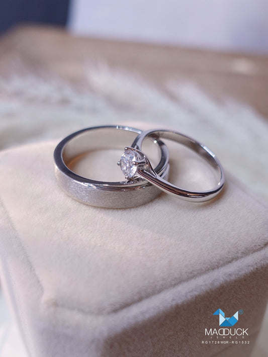 Couple ring set – CZ in 925 silver by Madduck Jewels