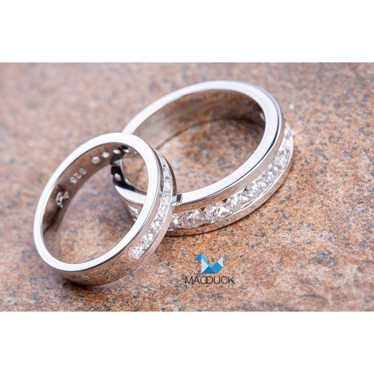 Couple ring set – CZ in 925 silver by Madduck Jewels