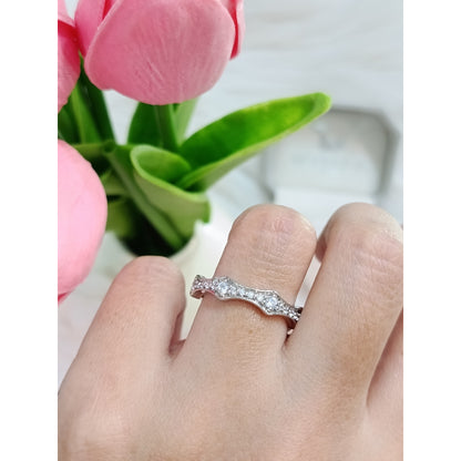 MadDuckJewels Sterling Silver 925 Engagement & Wedding Ring – CZ / Moissanite / Lab-Grown Diamond – Rhodium Plated, Nickel-Free – RG2106