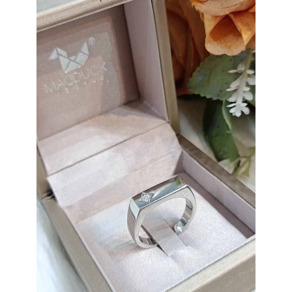 MadDuckJewels Sterling Silver 925 Engagement & Wedding Ring – CZ / Moissanite / Lab-Grown Diamond – Rhodium Plated, Nickel-Free – RG2109
