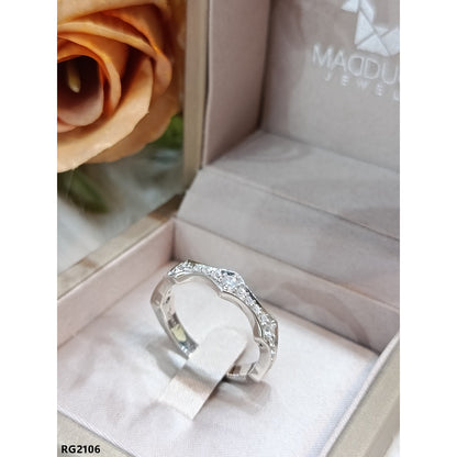 MadDuckJewels Sterling Silver 925 Engagement & Wedding Ring – CZ / Moissanite / Lab-Grown Diamond – Rhodium Plated, Nickel-Free – RG2106