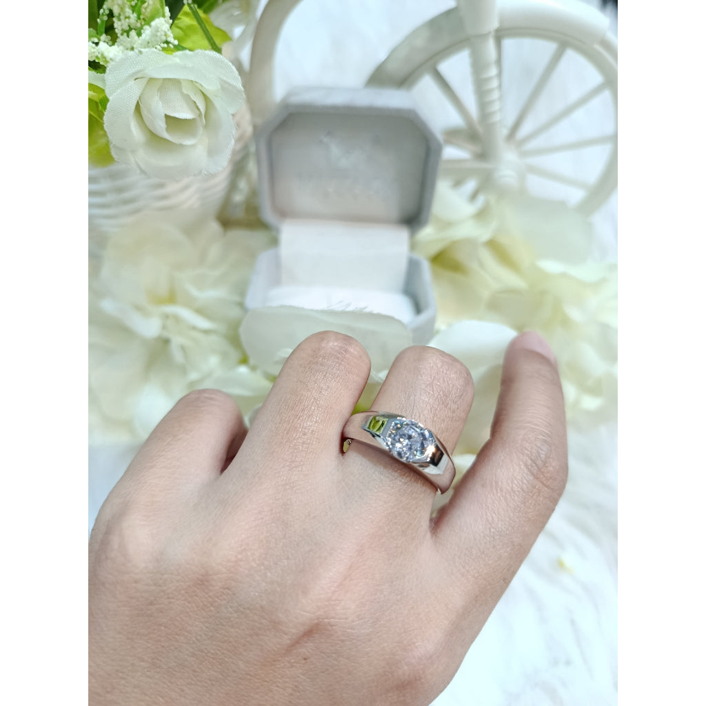 MadDuckJewels Sterling Silver 925 Engagement & Wedding Ring – CZ / Moissanite / Lab-Grown Diamond – Rhodium Plated, Nickel-Free – RG2107
